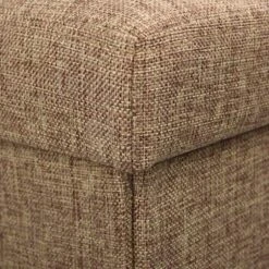 Simplify 15" Faux Linen Folding Storage Ottoman Cube Natural 24 Simplify 15" Faux Linen Folding Storage Ottoman Cube Natural -Michaels Decor Sale D649045S 8