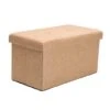 Simplify 30" Faux Linen Double Folding Storage Ottoman Camel 2 Simplify 30" Faux Linen Double Folding Storage Ottoman Camel -Michaels Decor Sale D649046S 1