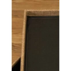 Simplify 30" Faux Linen Double Folding Storage Ottoman Camel -Michaels Decor Sale D649046S 7