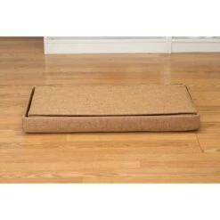 Simplify 30" Faux Linen Double Folding Storage Ottoman Camel -Michaels Decor Sale D649046S 8