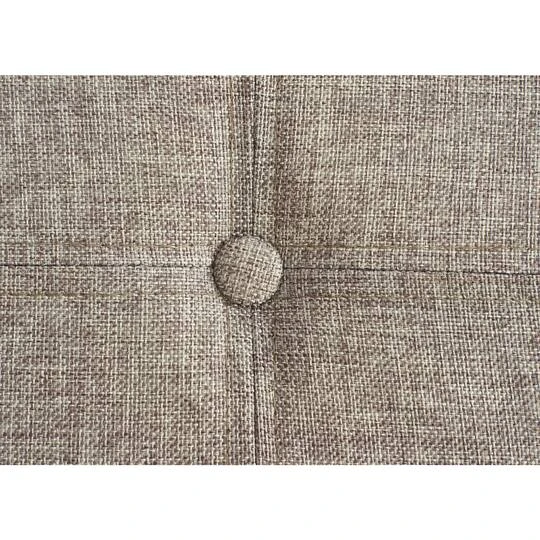 Simplify 30" Faux Linen Double Folding Storage Ottoman Gray 7 Simplify 30" Faux Linen Double Folding Storage Ottoman Gray - Image 5