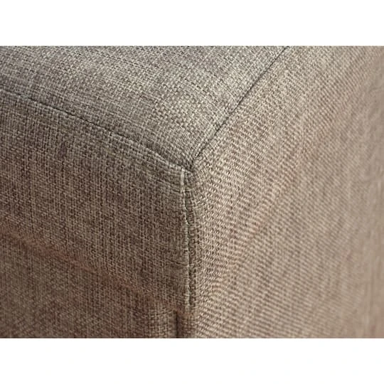 Simplify 30" Faux Linen Double Folding Storage Ottoman Gray 8 Simplify 30" Faux Linen Double Folding Storage Ottoman Gray - Image 6