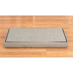 Simplify 30" Faux Linen Double Folding Storage Ottoman Gray 24 Simplify 30" Faux Linen Double Folding Storage Ottoman Gray -Michaels Decor Sale D649050S 9