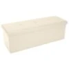 Simplify 44" Faux Leather Triple Folding Storage Ottoman Ivory -Michaels Decor Sale D649054S 1