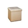 Simplify Metallic Faux Leather Folding Storage Ottoman Cube Bronze -Michaels Decor Sale D649055S 1