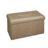 Simplify Metallic Brown Faux Leather Double Folding Storage Ottoman 1 Simplify Metallic Brown Faux Leather Double Folding Storage Ottoman -Michaels Decor Sale D649058S 1