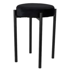 Home Details 18" Velour Vanity Stool Black -Michaels Decor Sale D649070S 1 1