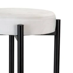 Home Details 18" Velour Vanity Stool White 13 Home Details 18" Velour Vanity Stool White -Michaels Decor Sale D649075S 2