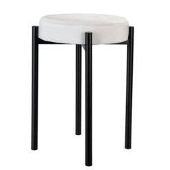 Home Details 18" Velour Vanity Stool White 17 Home Details 18" Velour Vanity Stool White -Michaels Decor Sale D649075S 6