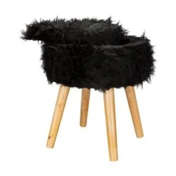 Organize It All Black Faux Fur Storage Ottoman -Michaels Decor Sale D649081S 2