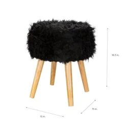 Organize It All Black Faux Fur Storage Ottoman -Michaels Decor Sale D649081S 3