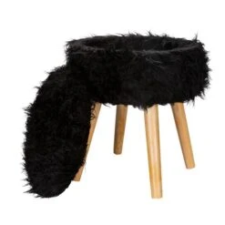 Organize It All Black Faux Fur Storage Ottoman -Michaels Decor Sale D649081S 5