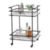 Honey Can Do 2-Tier Black & White Faux Marble Rolling Bar & Serving Cart 1 Honey Can Do 2-Tier Black & White Faux Marble Rolling Bar & Serving Cart -Michaels Decor Sale D654062S 1
