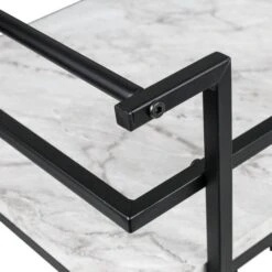 Honey Can Do 2-Tier Black & White Faux Marble Rolling Bar & Serving Cart -Michaels Decor Sale D654062S 7