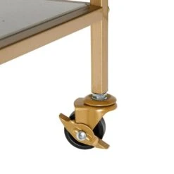 Honey Can Do 3-Tier Gold & White Rolling Bar & Serving Cart With Handles 23 Honey Can Do 3-Tier Gold & White Rolling Bar & Serving Cart With Handles -Michaels Decor Sale D654063S 5