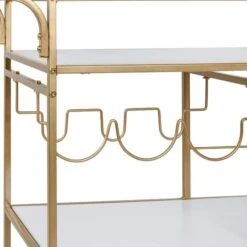 Honey Can Do 3-Tier Gold & White Rolling Bar & Serving Cart With Handles 24 Honey Can Do 3-Tier Gold & White Rolling Bar & Serving Cart With Handles -Michaels Decor Sale D654063S 6