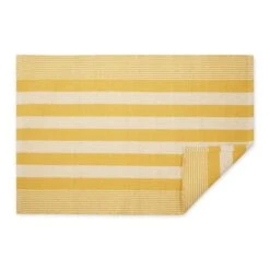 DII® Cabana Stripe Handwoven Recycled Yarn Rug, 2ft. X 3ft. Honey Gold 13 DII® Cabana Stripe Handwoven Recycled Yarn Rug, 2ft. X 3ft. Honey Gold -Michaels Decor Sale D664195S 2