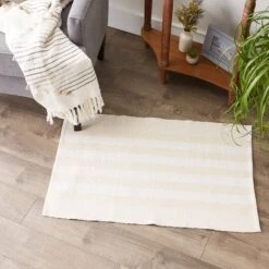 DII® Cabana Stripe Handwoven Recycled Yarn Rug, 2ft. X 3ft. Natural -Michaels Decor Sale D664197S 4