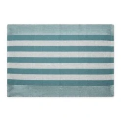 DII® Cabana Stripe Handwoven Recycled Yarn Rug, 2ft. X 3ft. Smoke Blue -Michaels Decor Sale D664198S 1 1