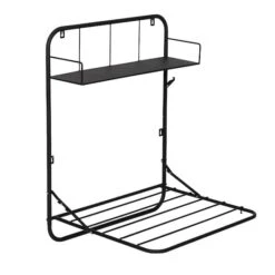 Honey Can Do Black Collapsible Wall-Mounted Clothes Drying Rack With Shelf -Michaels Decor Sale D665777S 2