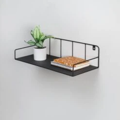 Honey Can Do Black Curved Metal Floating Shelf -Michaels Decor Sale D665794S 4