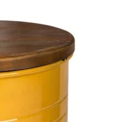 Glitzhome® Metal Storage Accent Table With Solid Wood Lid Set Yellow -Michaels Decor Sale D670858S 8