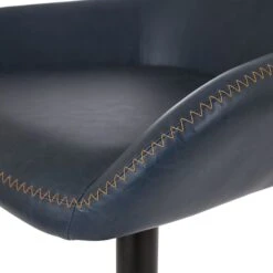 Glitzhome® Mid-Century Leatherette Gaslift Adjustable Swivel Bar Stool Set Navy Blue -Michaels Decor Sale D670867S 6