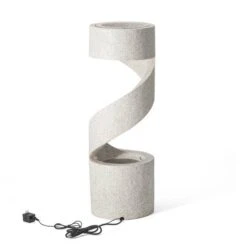 Glitzhome® 3.5ft. Curving Shaped Outdoor LED Fountain Cream -Michaels Decor Sale D697159S 7