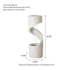 Glitzhome® 3.5ft. Curving Shaped Outdoor LED Fountain Cream -Michaels Decor Sale D697159S 8