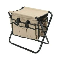 Household Essentials Collapsible Utility Stool Brown