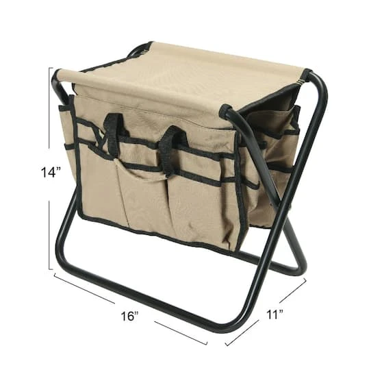 Household Essentials Collapsible Utility Stool Brown 7 Household Essentials Collapsible Utility Stool Brown - Image 5