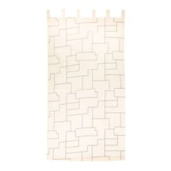 Hello Honey® 84" Ivory And Black Modern Cotton Curtain Panel With Geometric Embroidery -Michaels Decor Sale D712487S 5