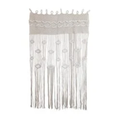 Hello Honey® 84" Hand-Woven Cotton Blend Macramé Curtain
