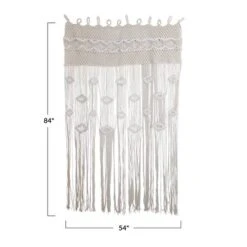 Hello Honey® 84" Hand-Woven Cotton Blend Macramé Curtain -Michaels Decor Sale D712513S 5