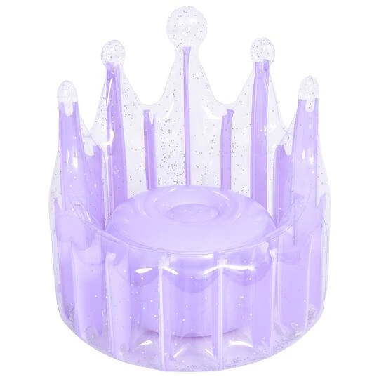 2ft. Purple Glitter Crown Inflatable Kiddie Lounge Chair 3 2ft. Purple Glitter Crown Inflatable Kiddie Lounge Chair