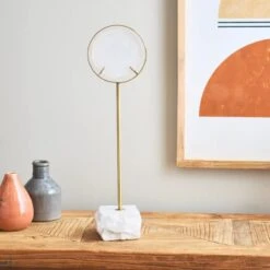 Hello Honey® 18" White Decorative Agate Accent On Metal & Marble Stand -Michaels Decor Sale D722081S 2