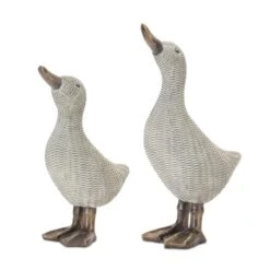 Melrose Wicker Duck Figurine Set