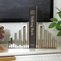 6" Silver Crystal Geometric Pyramid Bookends Set -Michaels Decor Sale D740932S 10