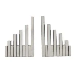 6" Silver Crystal Geometric Pyramid Bookends Set -Michaels Decor Sale D740932S 5