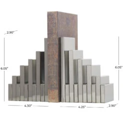 6" Silver Crystal Geometric Pyramid Bookends Set -Michaels Decor Sale D740932S 9