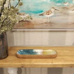 16.25" Brown Mango Wood Handmade Ocean Inspired Decorative Tray 16 16.25" Brown Mango Wood Handmade Ocean Inspired Decorative Tray -Michaels Decor Sale D740939S 7