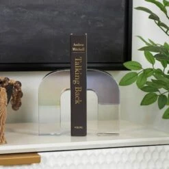 6" Clear Crystal Geometric Arched Bookends Set -Michaels Decor Sale D740941S 10