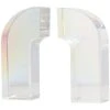 6" Clear Crystal Geometric Arched Bookends Set 1 6" Clear Crystal Geometric Arched Bookends Set -Michaels Decor Sale D740941S 2