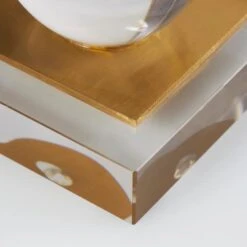 6" Clear Crystal Fruit Apple Bookends With Gold Leaves Set -Michaels Decor Sale D740956S 7