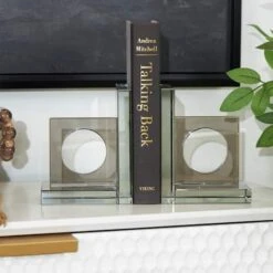 6" Silver Crystal Geometric Square Bookends With Circle Cut Outs Set 13 6" Silver Crystal Geometric Square Bookends With Circle Cut Outs Set -Michaels Decor Sale D740959S 12