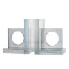 6" Silver Crystal Geometric Square Bookends With Circle Cut Outs Set -Michaels Decor Sale D740959S 4