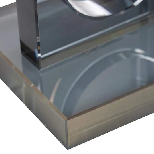 6" Silver Crystal Geometric Square Bookends With Circle Cut Outs Set 10 6" Silver Crystal Geometric Square Bookends With Circle Cut Outs Set - Image 8