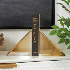 6" Gold Crystal Geometric Pyramid Shaped Bookends Set -Michaels Decor Sale D740967S 10