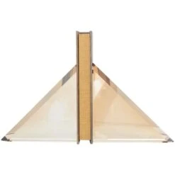 6" Gold Crystal Geometric Pyramid Shaped Bookends Set -Michaels Decor Sale D740967S 3