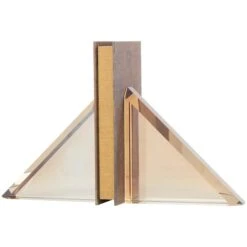 6" Gold Crystal Geometric Pyramid Shaped Bookends Set -Michaels Decor Sale D740967S 8